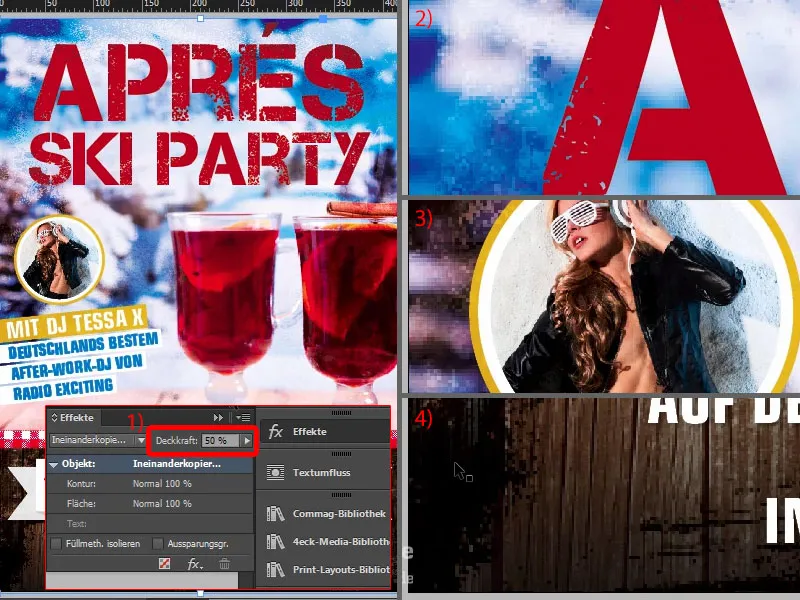 Design of a poster DIN A2 printed on one side - Après-Ski-Party
