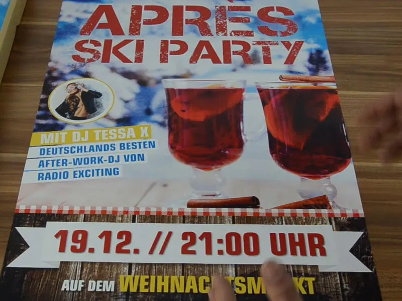 Design of a poster DIN A2 printed on one side - Après-Ski-Party