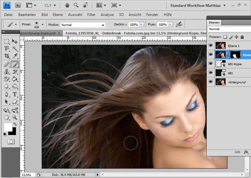 Hair clipping with layer mode offsets - so quick and fantastic