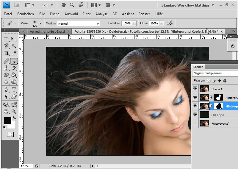 Hair clipping with layer mode offsets - so quick and fantastic