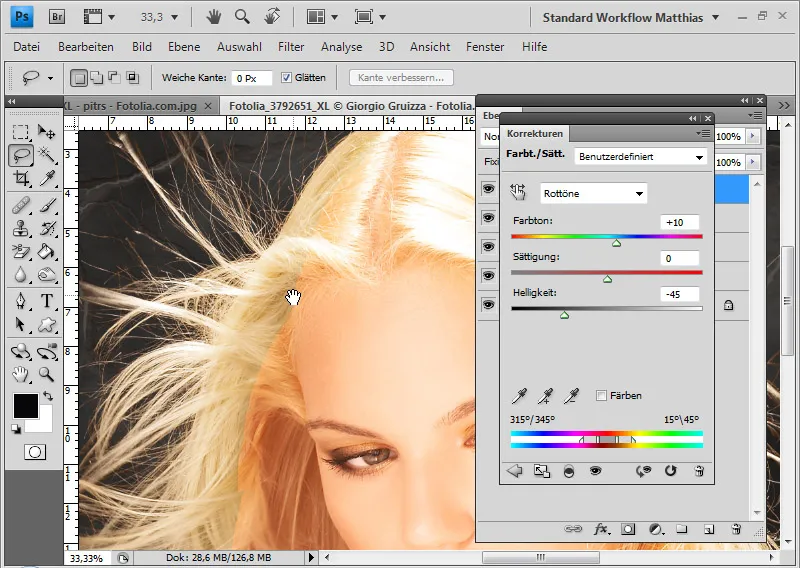 Hair clipping with layer mode offsets - so quick and fantastic