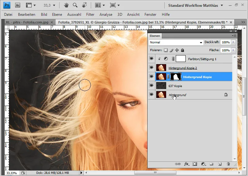 Hair clipping with layer mode offsets - so quick and fantastic
