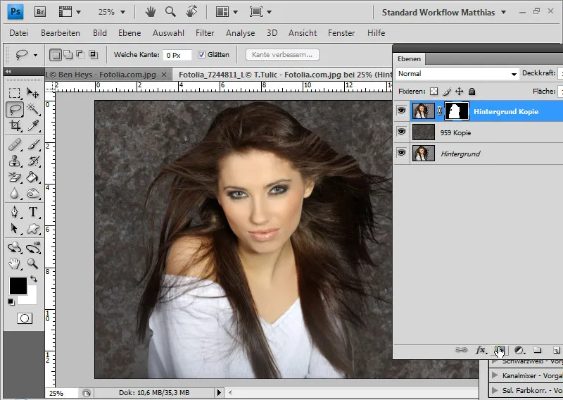 Hair clipping with layer mode offsets - so quick and fantastic
