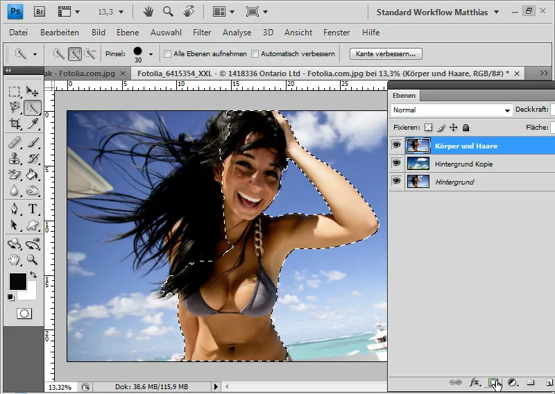 Hair clipping with layer mode offsets - so quick and fantastic