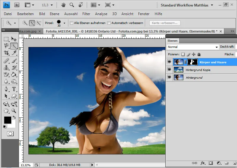 Hair clipping with layer mode offsets - so quick and fantastic