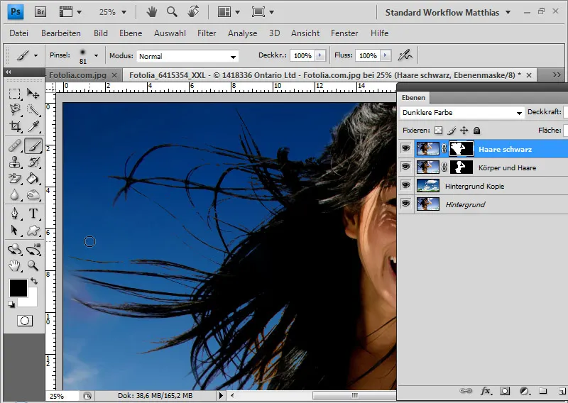 Hair clipping with layer mode offsets - so quick and fantastic