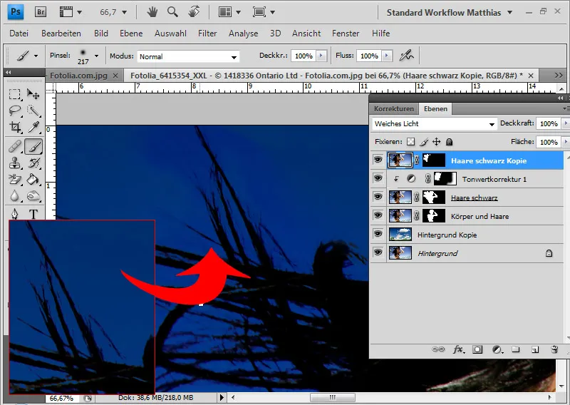 Hair clipping with layer mode offsets - so quick and fantastic
