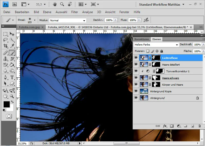 Hair clipping with layer mode offsets - so quick and fantastic