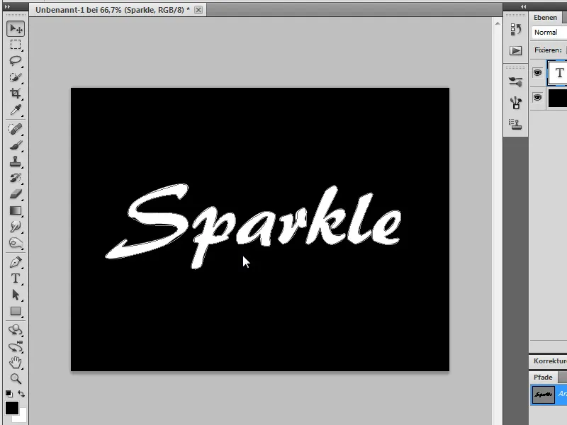 Opprett glittertekst