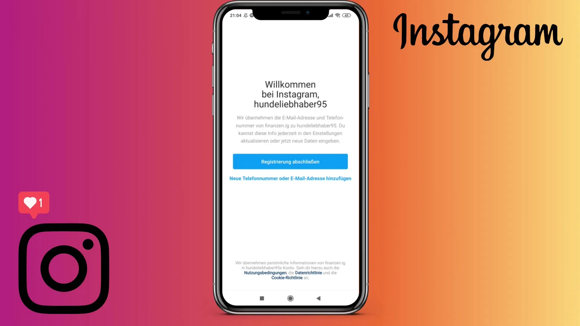Pasos para crear una cuenta de Instagram