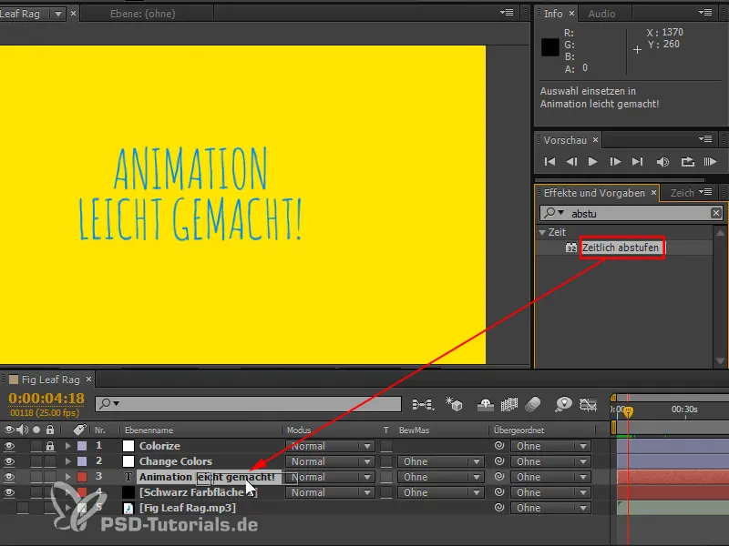 Animation leicht gemacht: Das Textflackern