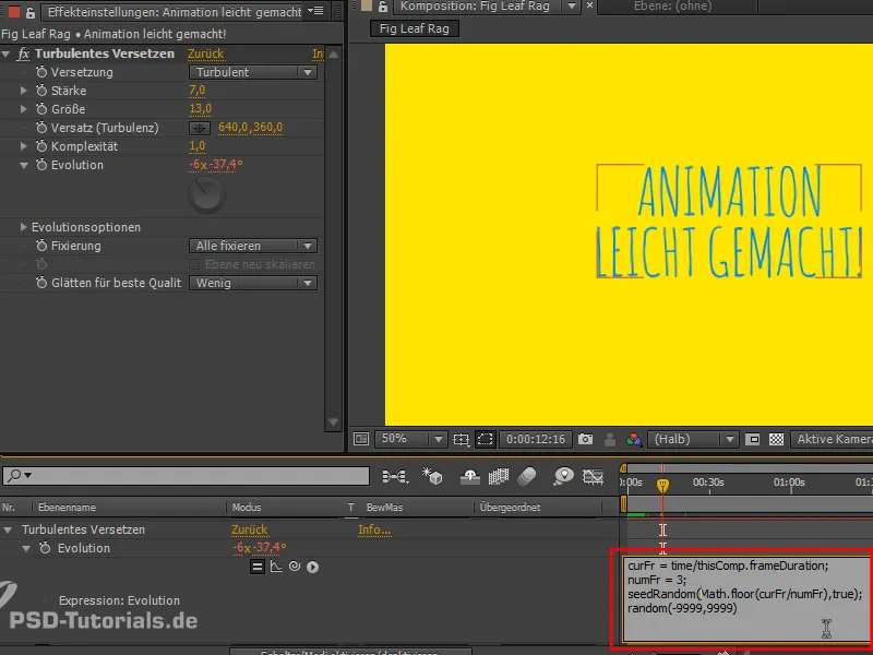 Animation leicht gemacht: Das Textflackern