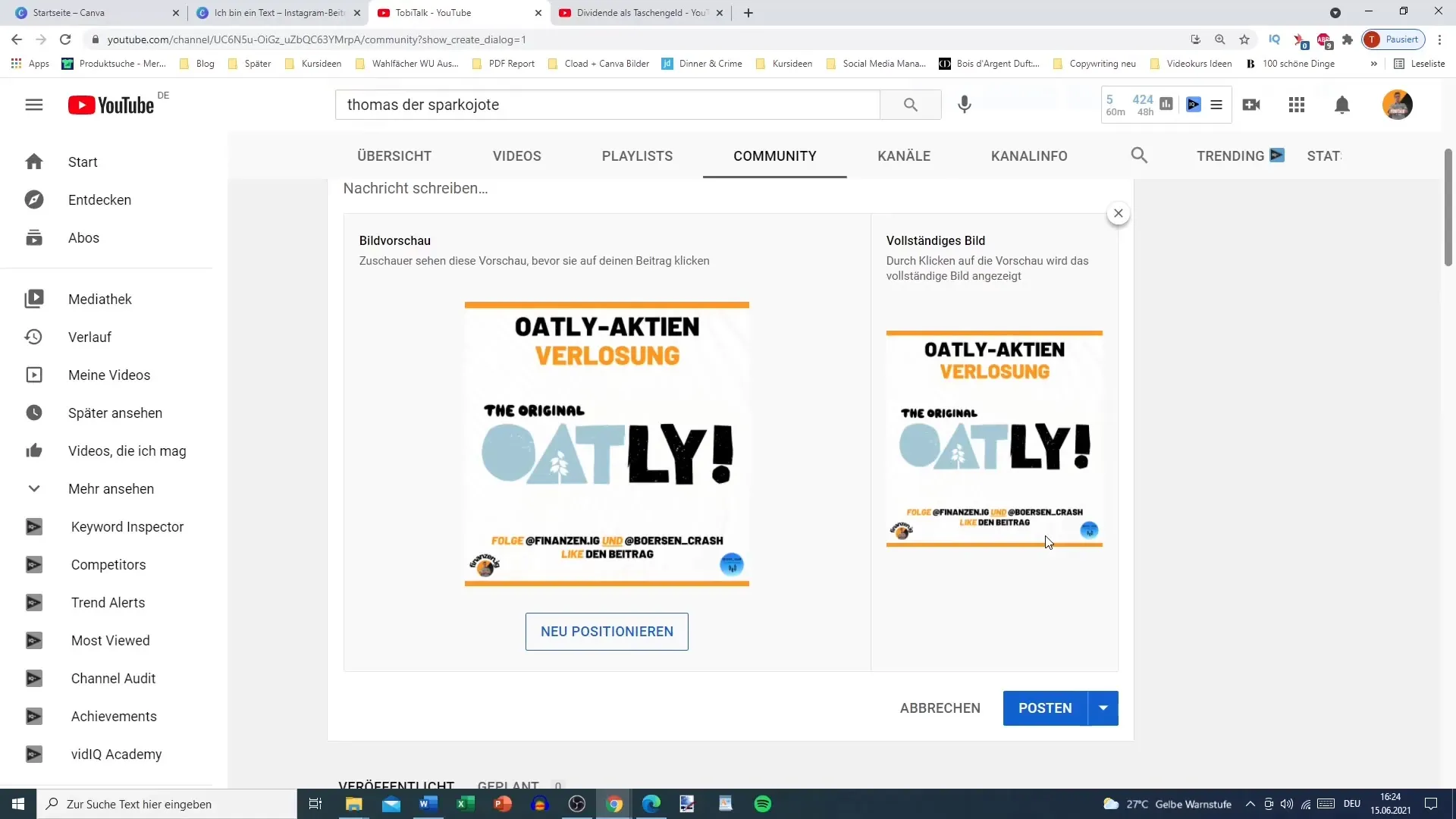 Creazione ottimale di contenuti per YouTube da post su Instagram esistenti