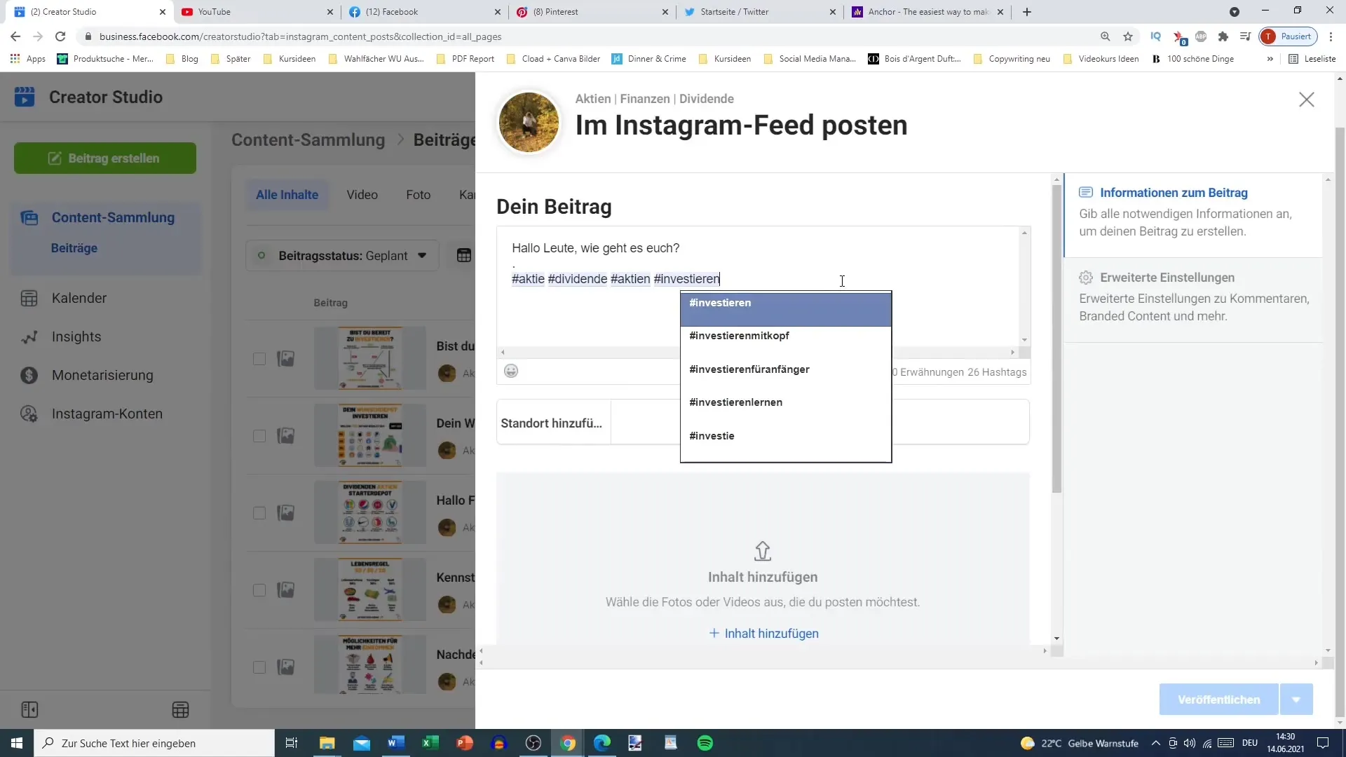 Instagram-Posts effizient vorplanen – Eine Schritt-für-Schritt-Anleitung