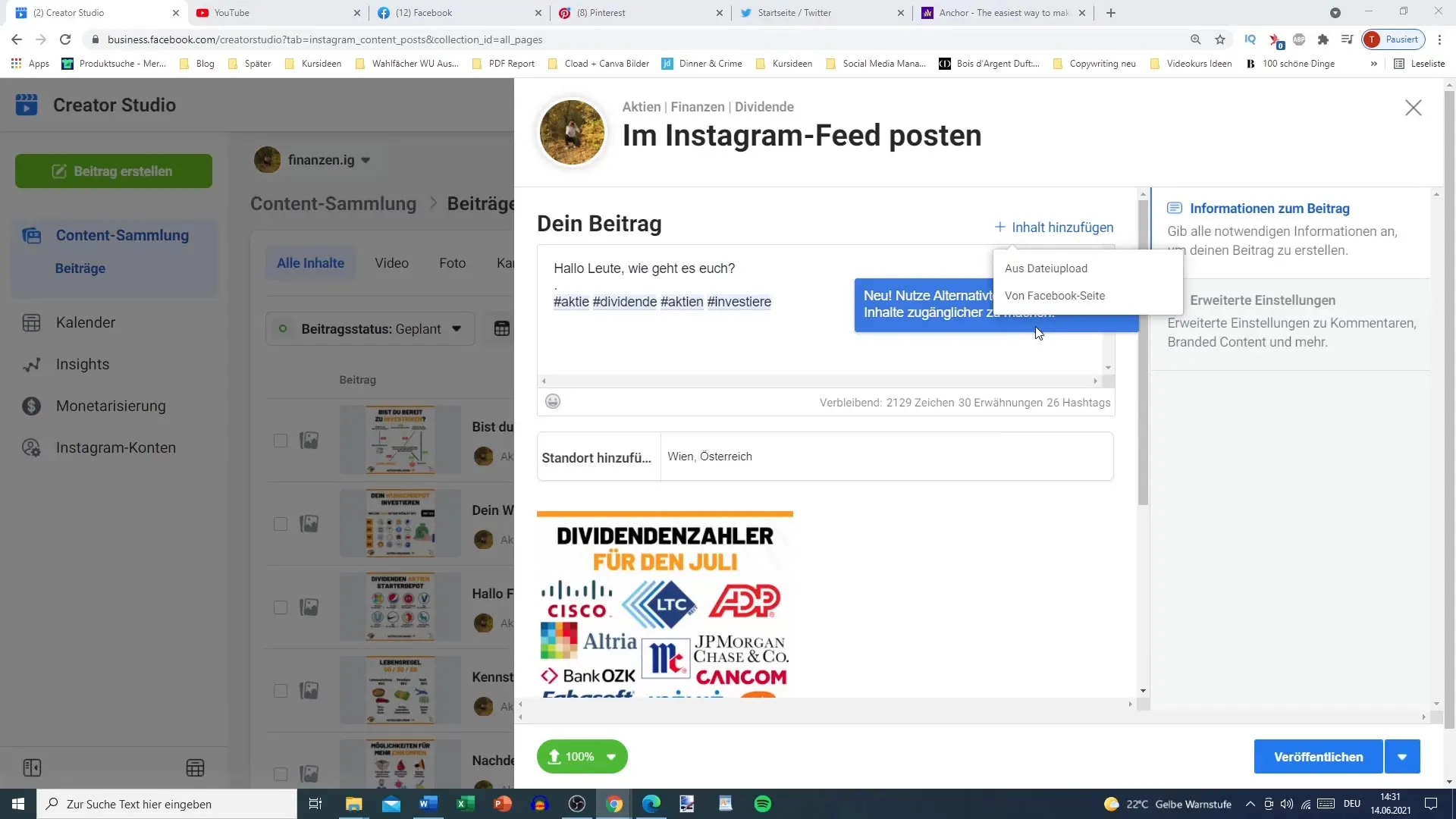 Instagram-Posts effizient vorplanen – Eine Schritt-für-Schritt-Anleitung
