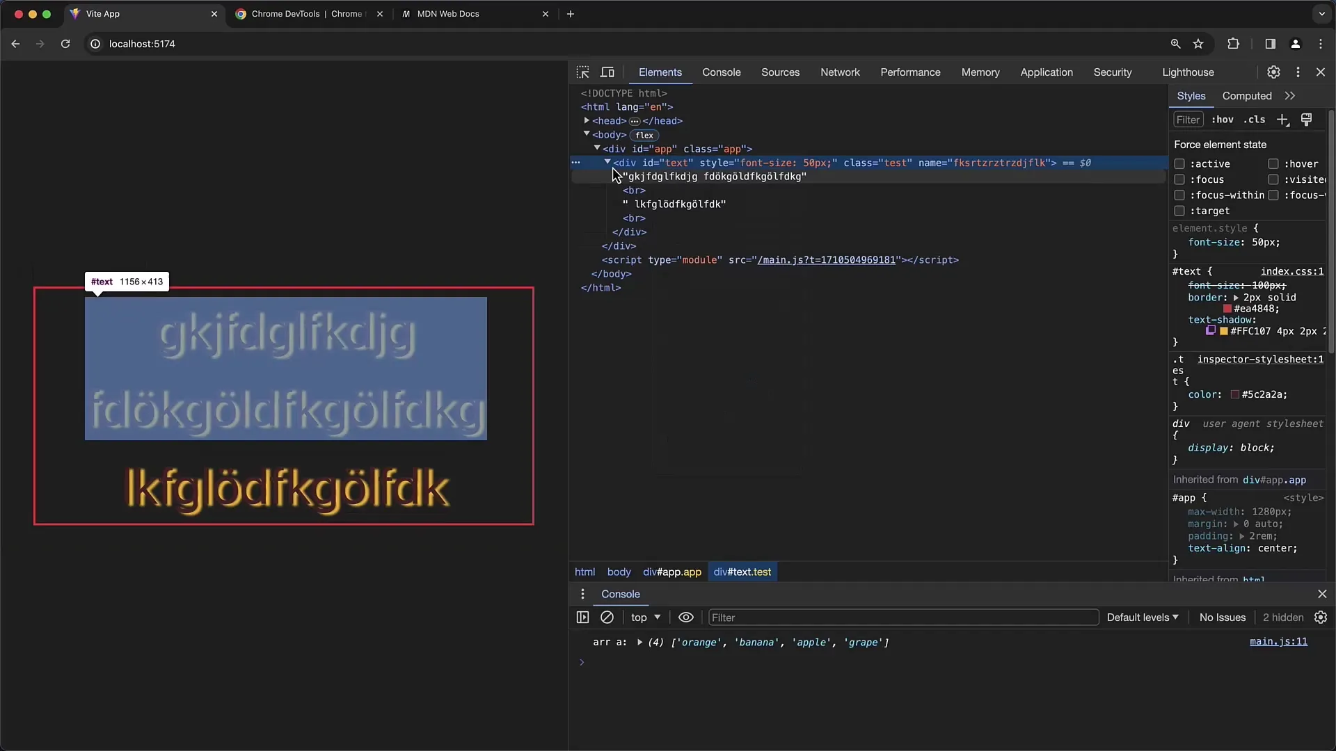 Rozsáhlá manipulace HTML a DOM v nástrojích pro vývojáře Chrome