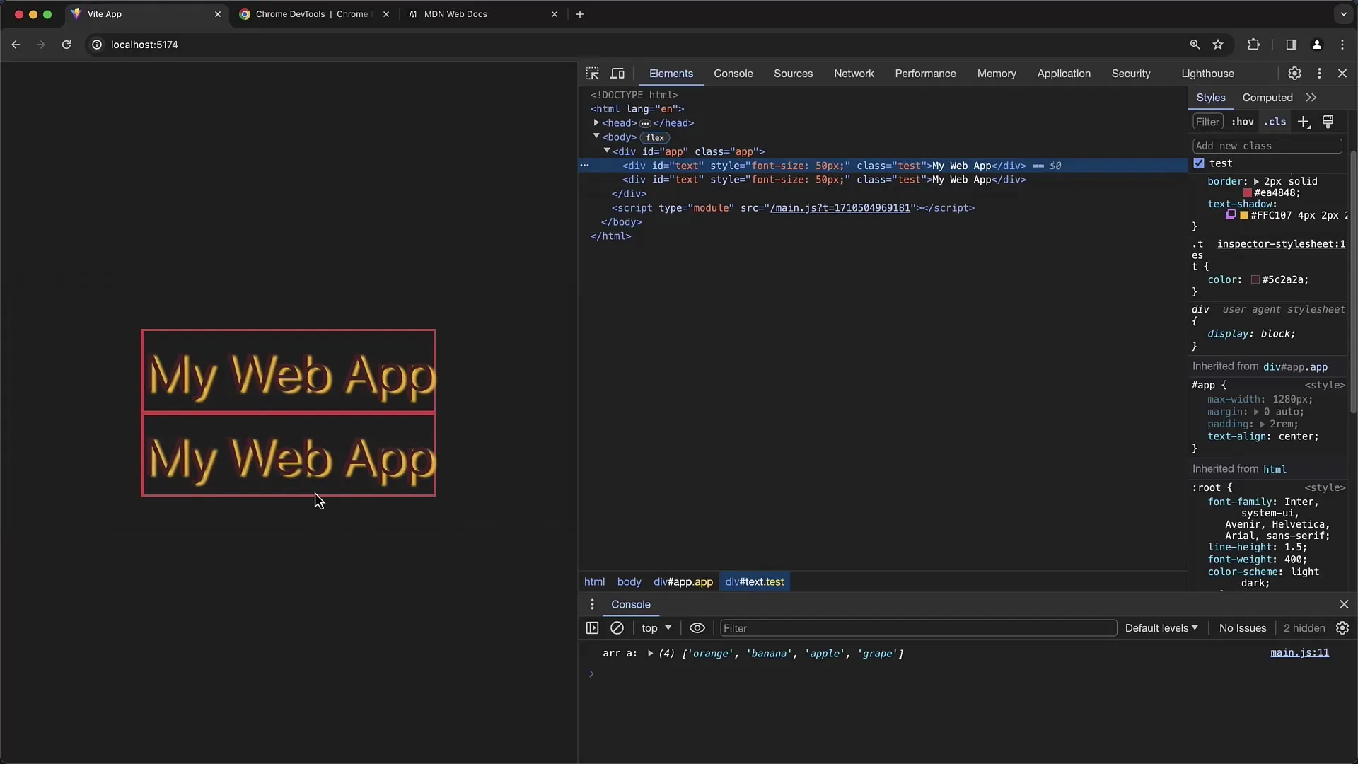 Manipulasi HTML dan DOM yang luas di Chrome Developer Tools