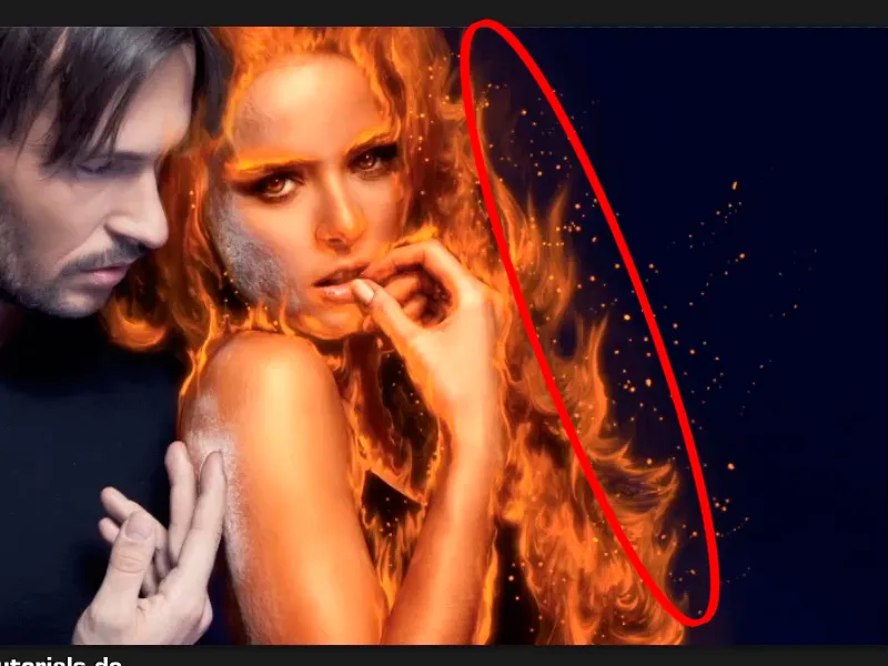 Photoshop composing - Fire and ice - Part 07: Placing real fire in the image