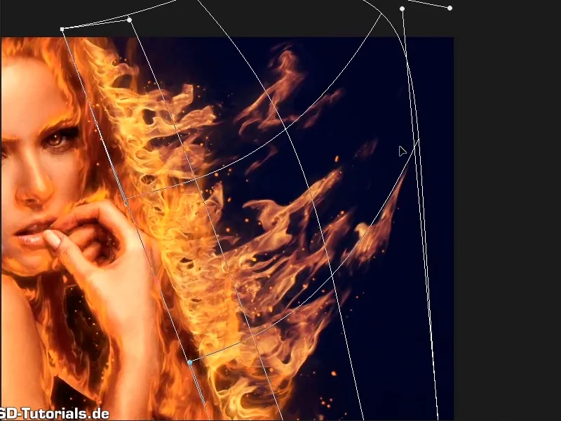 Photoshop composing - Fire and ice - Part 07: Placing real fire in the image