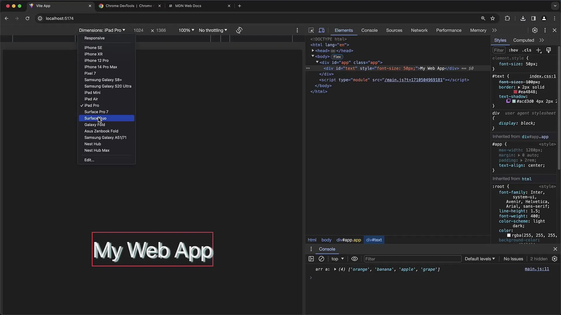 Otestujte responzivní design pomocí nástrojů pro vývojáře Chrome