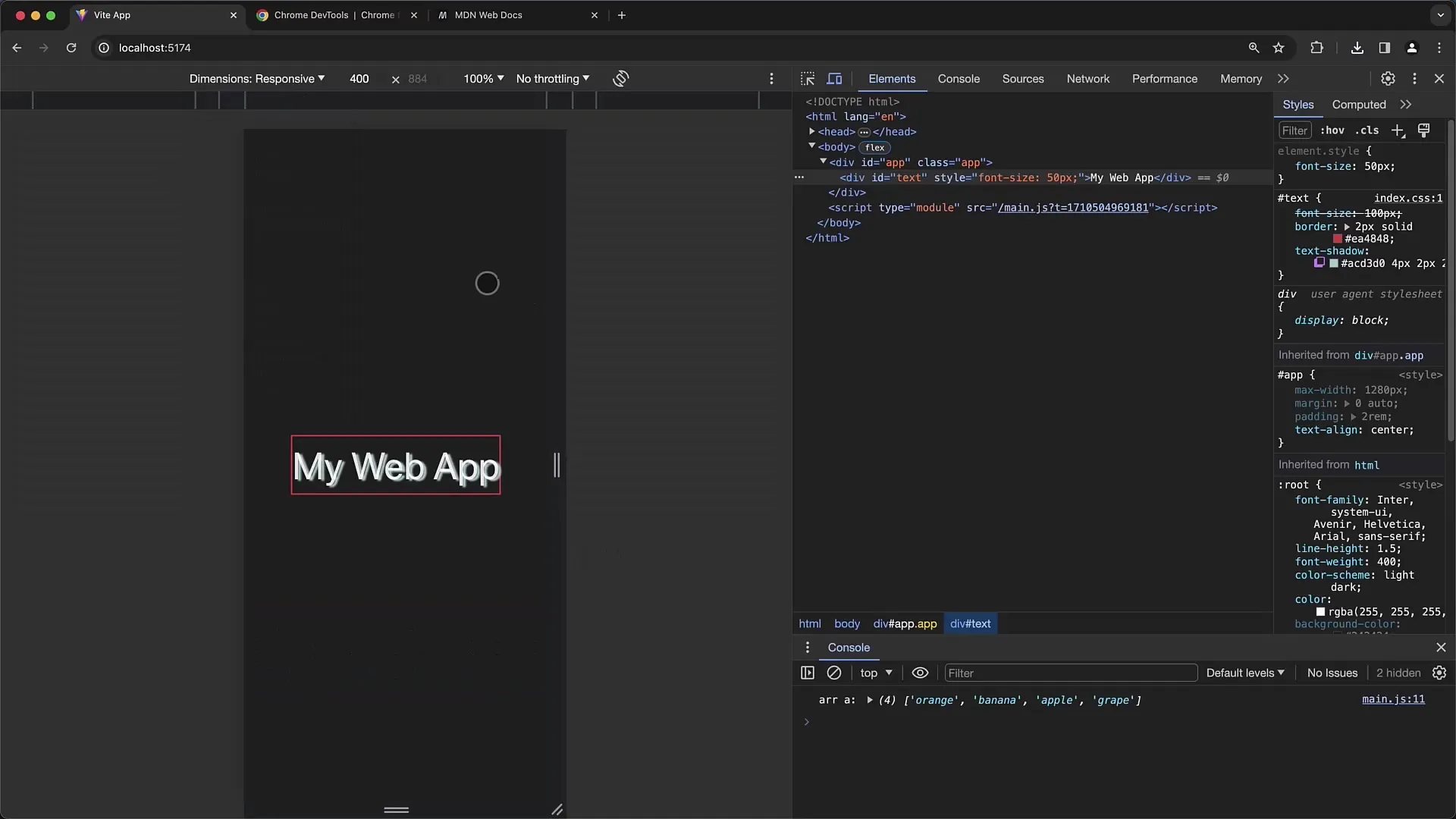 Testování responzivního designu pomocí nástrojů pro vývojáře v prohlížeči Chrome