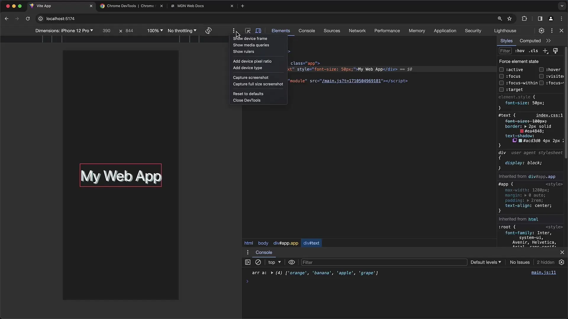 Testování responzivního designu pomocí nástrojů pro vývojáře Chrome
