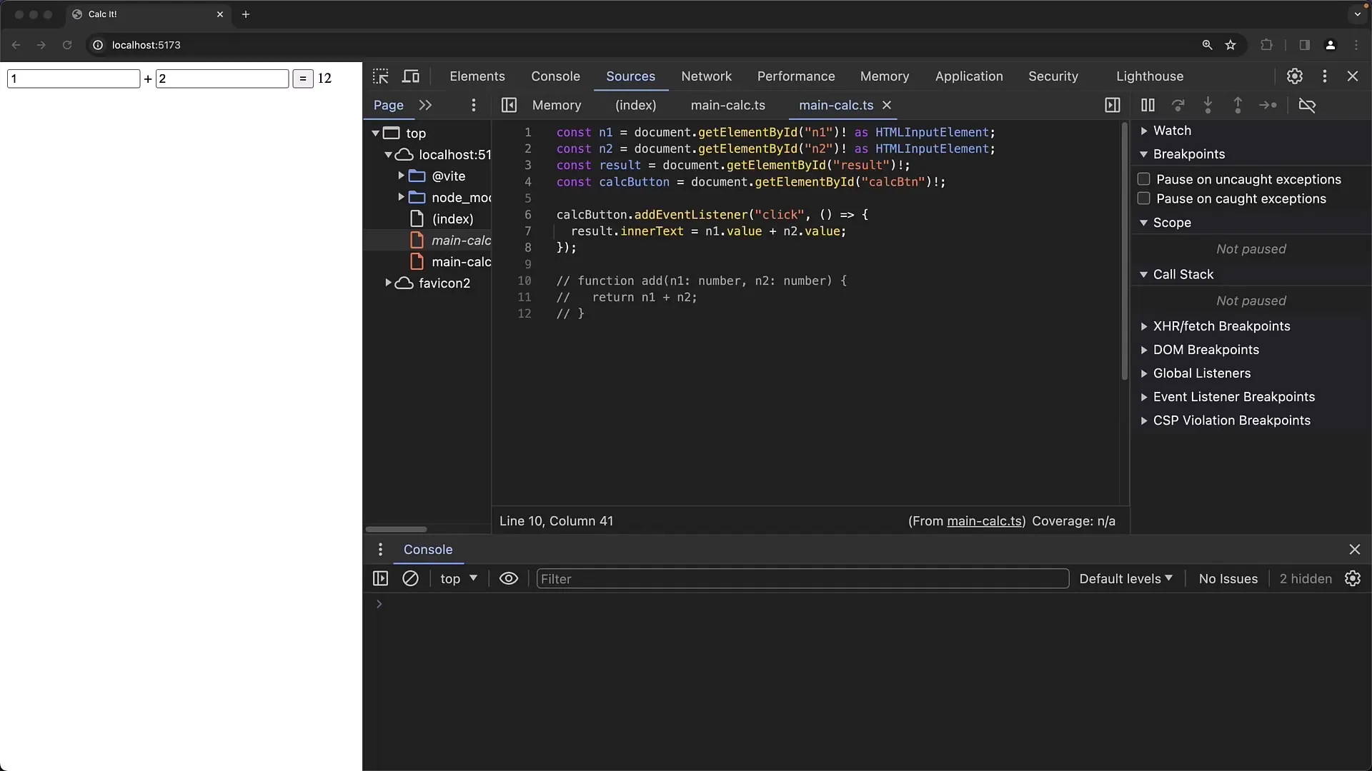 Debug aplikasi TypeScript dengan Chrome Developer Tools Men-debug aplikasi TypeScript dengan Chrome Developer Tools
