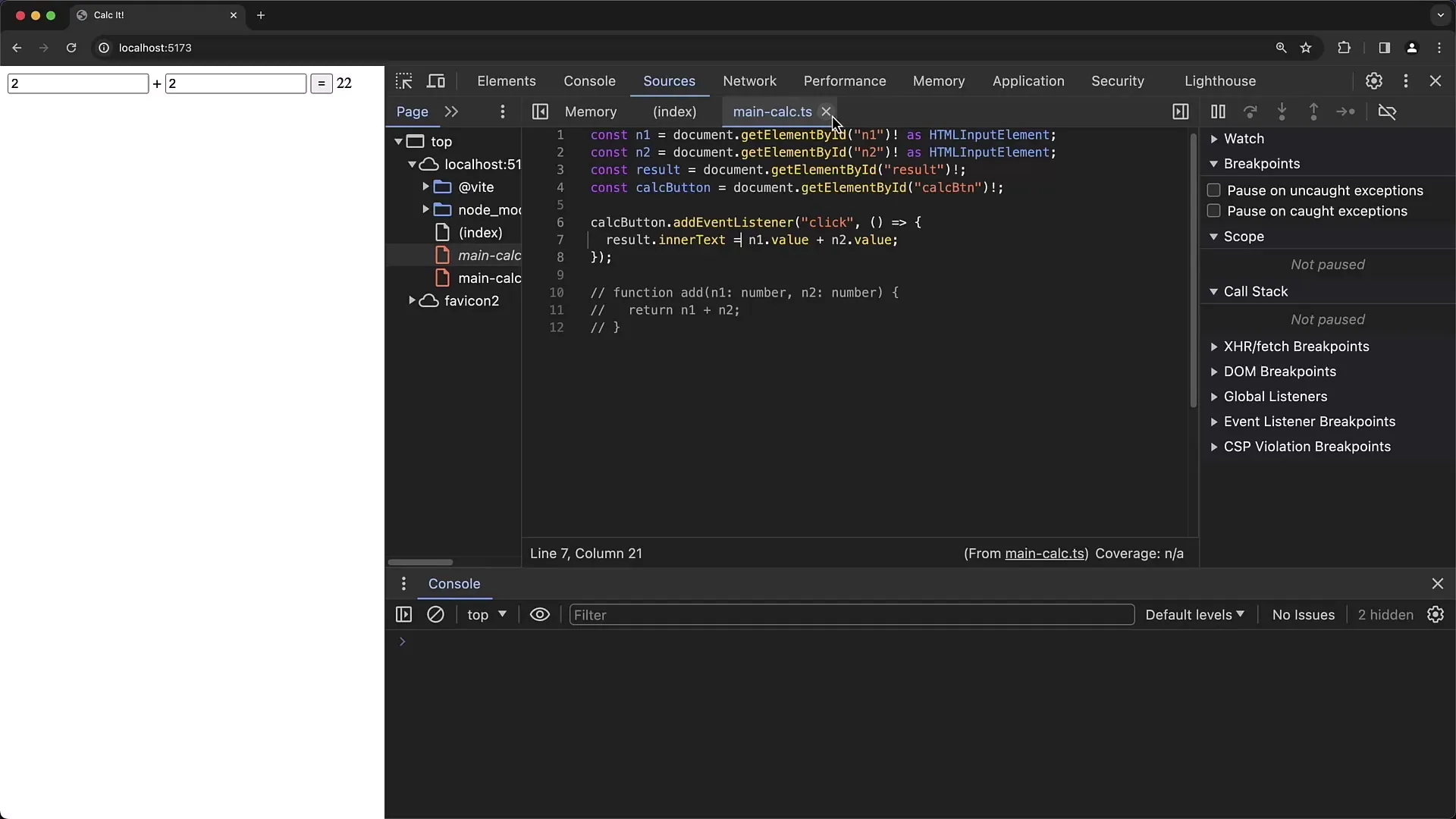Déboguer une application TypeScript avec les outils de développement de Chrome