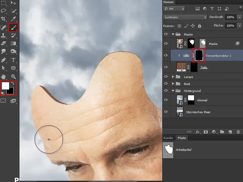 Photoshop-Composing - Das Orakel des Meeres - Teil 07: Der Maske Tiefe verleihen