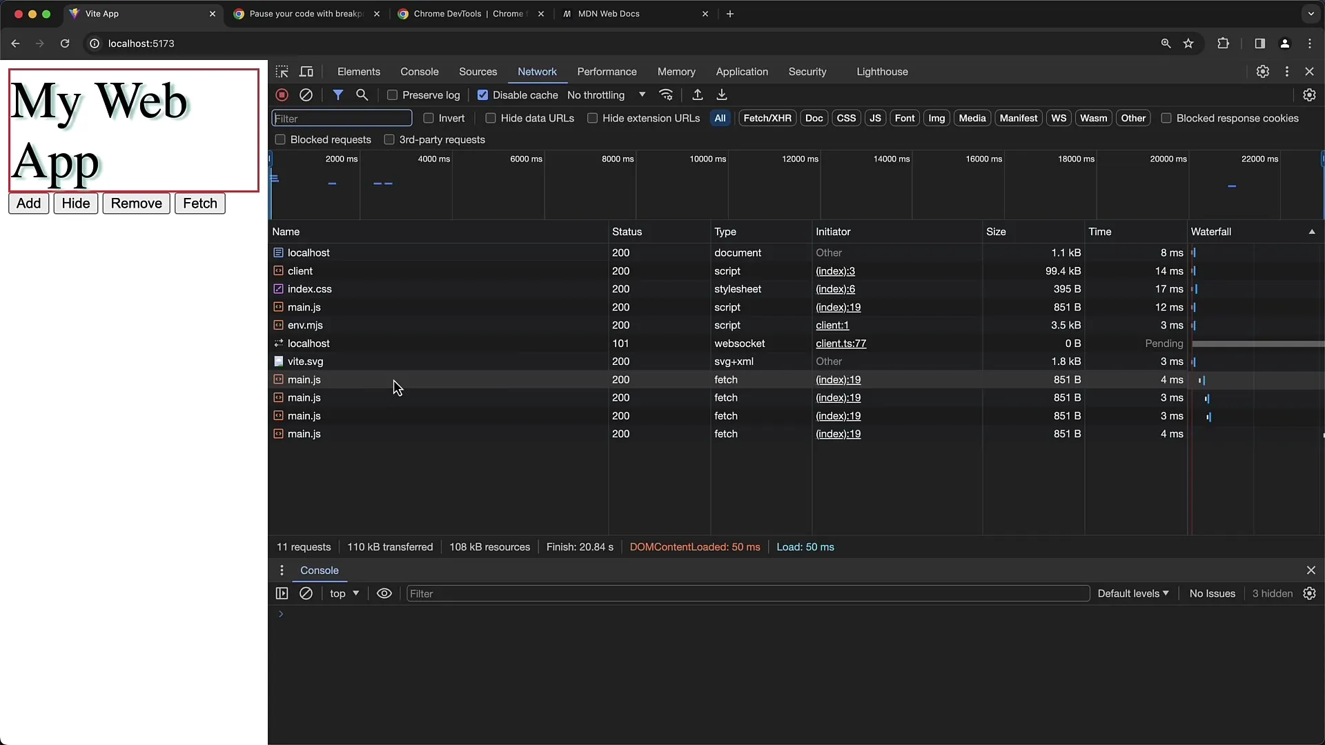 Gebruik Fetch-Breakpoints effectief in de Chrome Developer Tools
