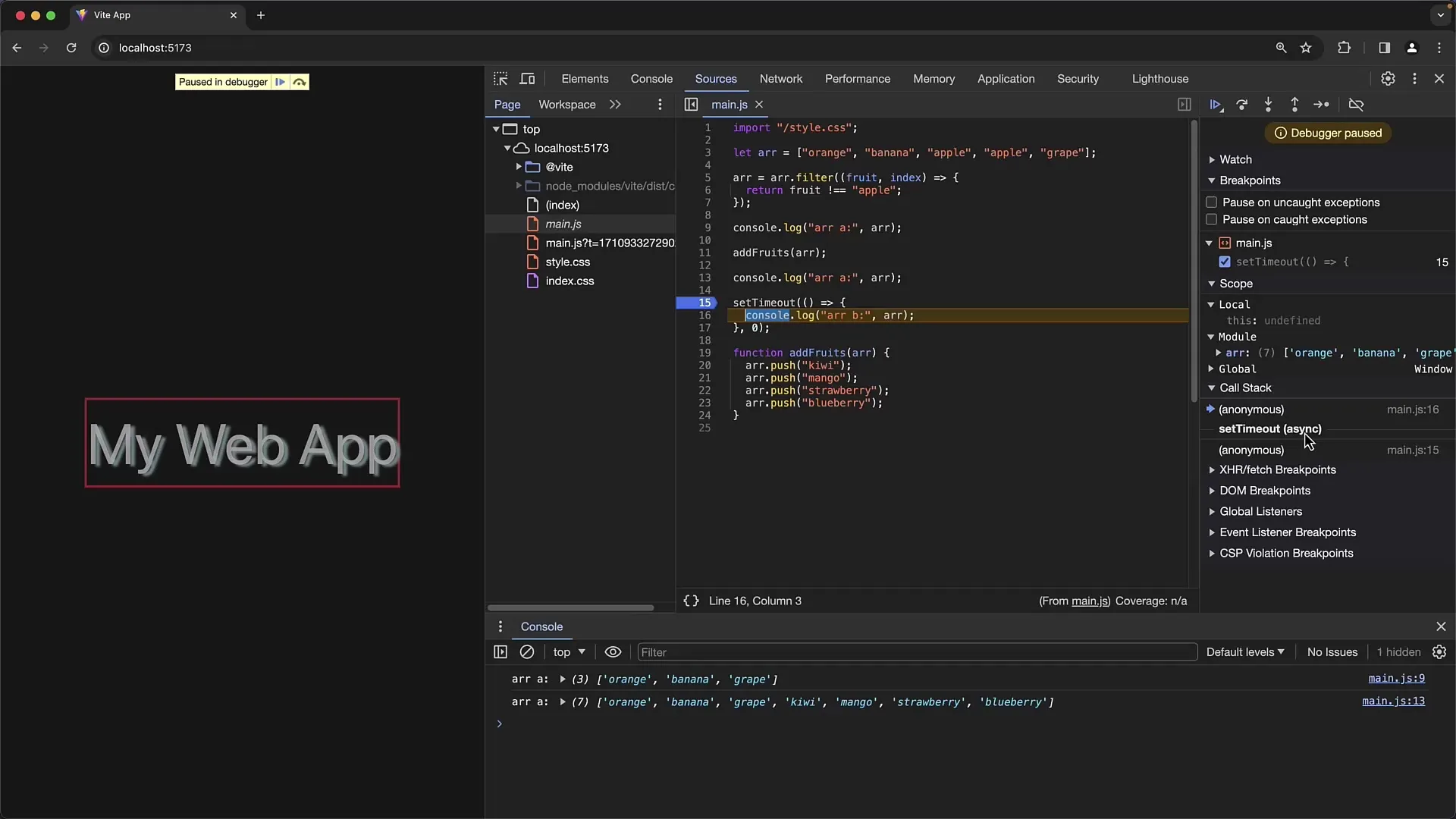 Debug efficace con strumenti per sviluppatori di Chrome