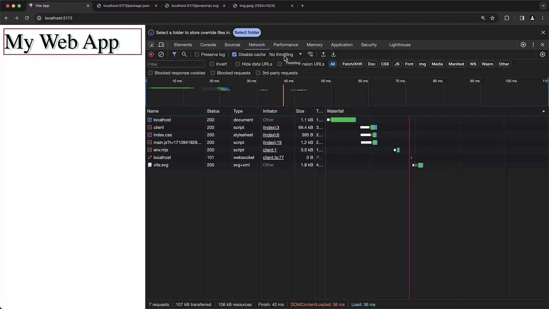Netværksdæmpning og headeranalyse i Chrome Developer-værktøjer