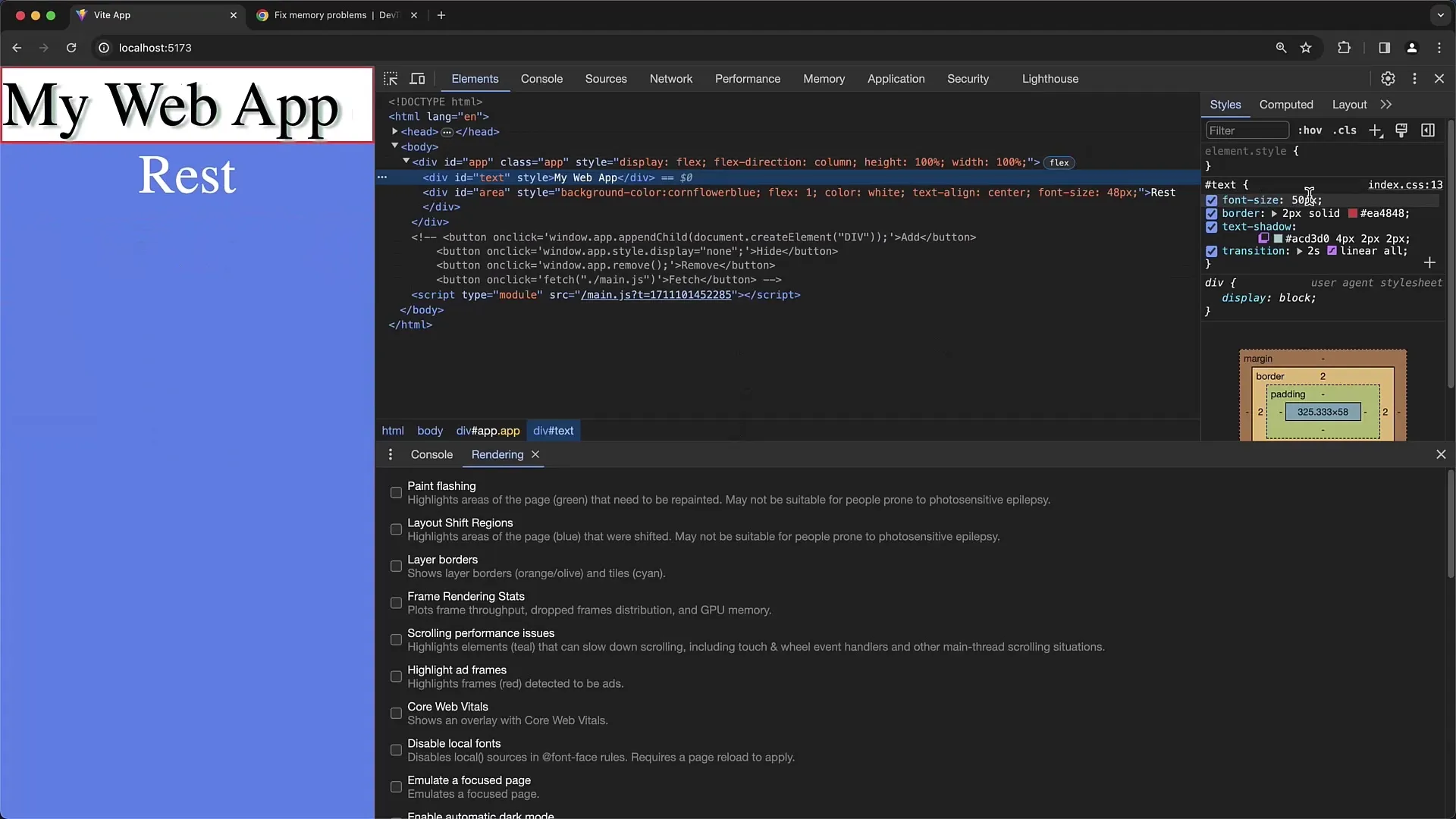 Optimización del renderizado con Chrome Developer Tools