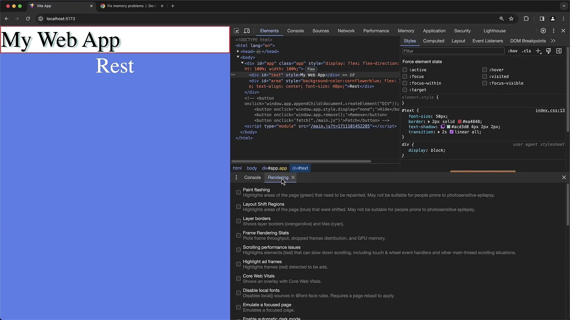 Optimización del rendering con Chrome Developer Tools