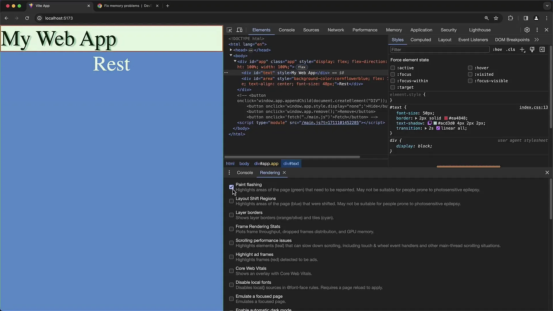 Optimización del renderizado con las herramientas de desarrollo de Chrome