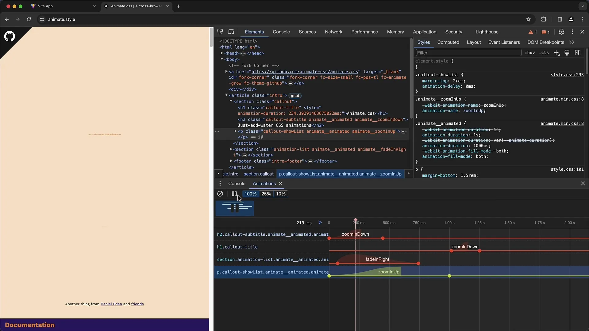 Podrobný návod na úpravu CSS animací pomocí Chrome Developer Tools