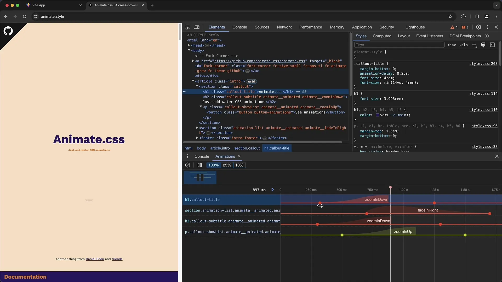 Podrobný návod k úpravě CSS animací pomocí nástrojů pro vývojáře Chrome