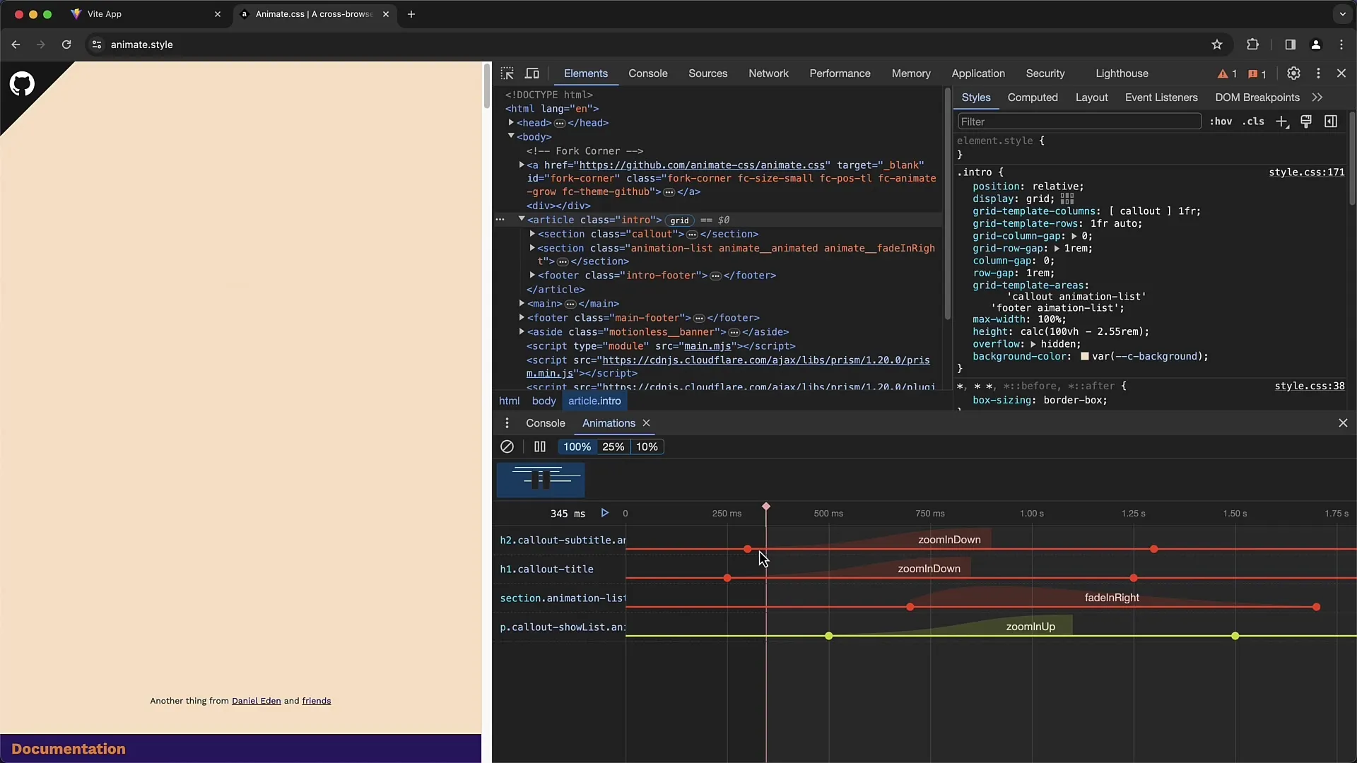 Podrobný návod k úpravě CSS animací pomocí nástrojů pro vývojáře Chrome