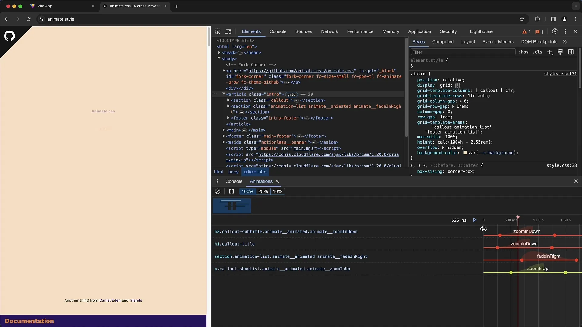 Podrobný návod k úpravě CSS animací pomocí nástrojů pro vývojáře Chrome