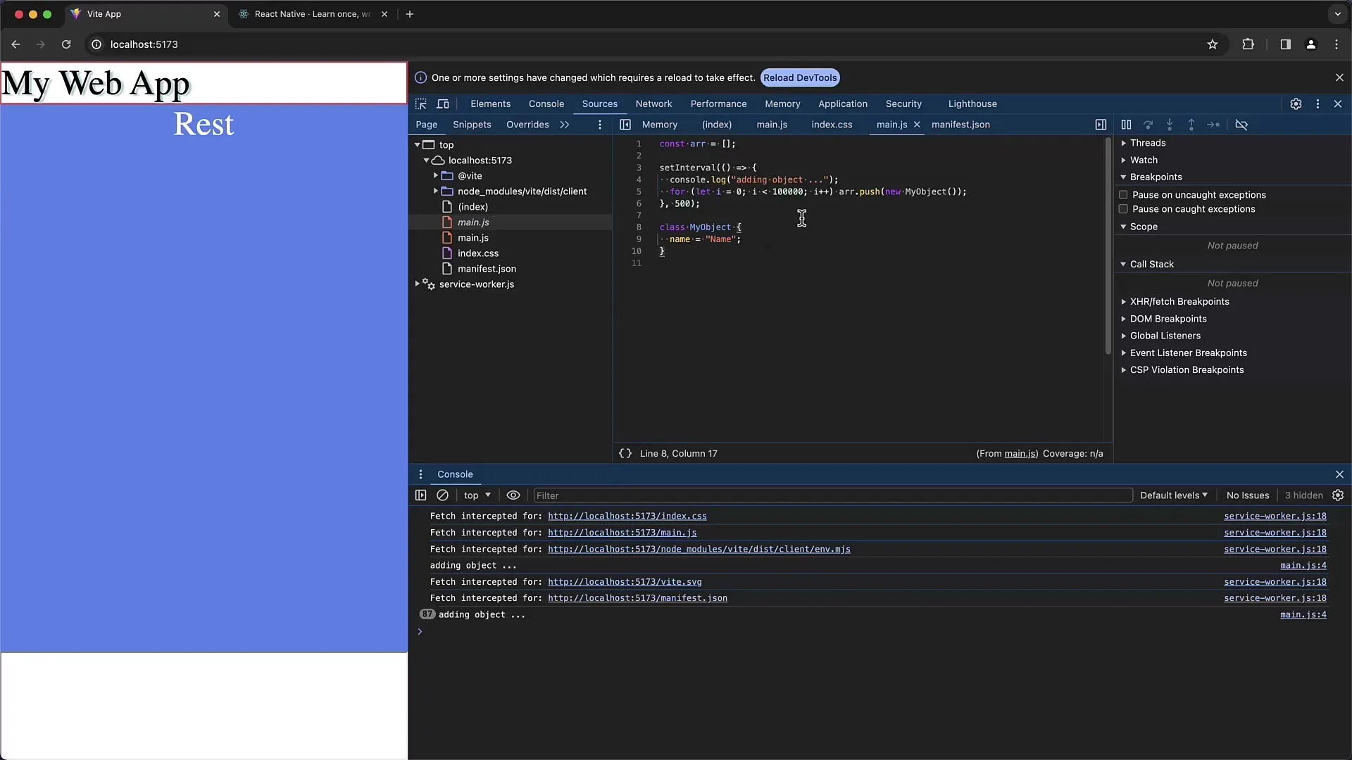 Impostazioni ottimali per Chrome Developer Tools