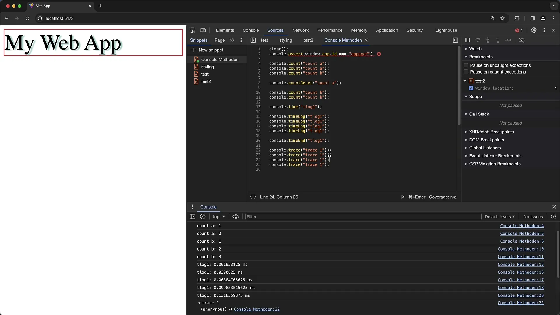 Effektive Nutzung von Chrome Developer Tools: Nützliche Console-Methoden