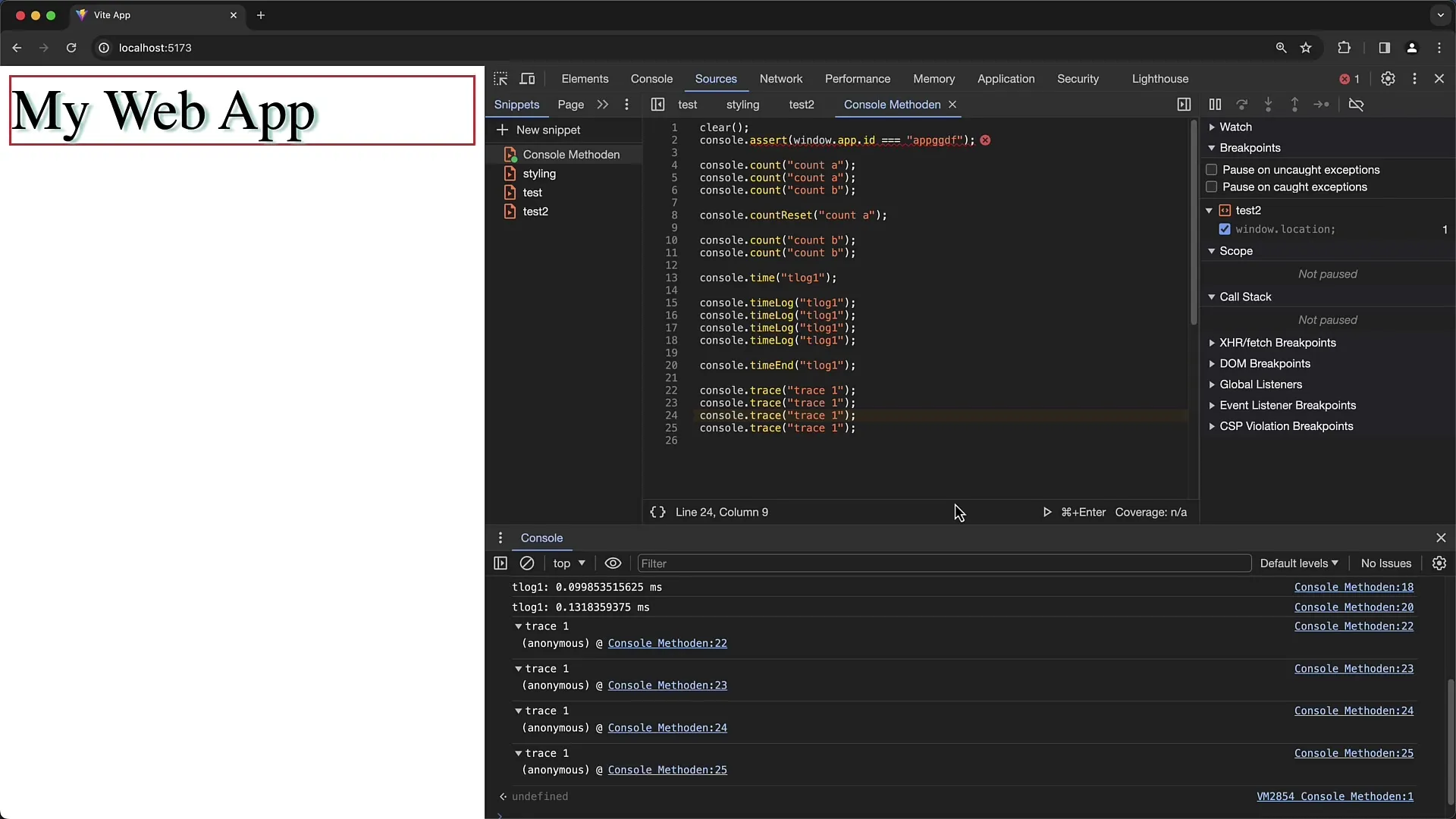 Effektive Nutzung von Chrome Developer Tools: Nützliche Console-Methoden