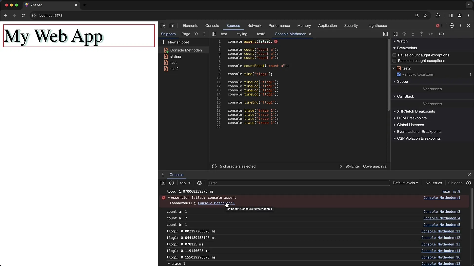 Effektive Nutzung von Chrome Developer Tools: Nützliche Console-Methoden