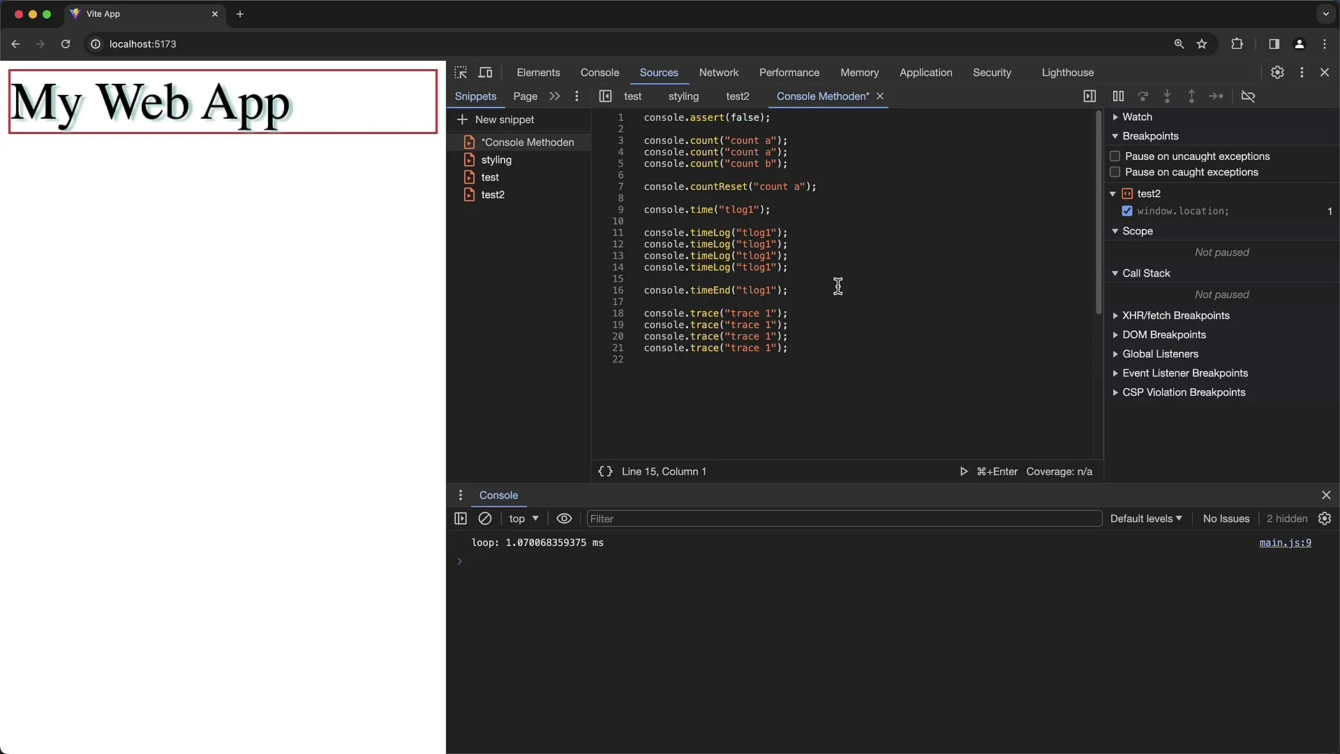 Effektive Nutzung von Chrome Developer Tools: Nützliche Console-Methoden
