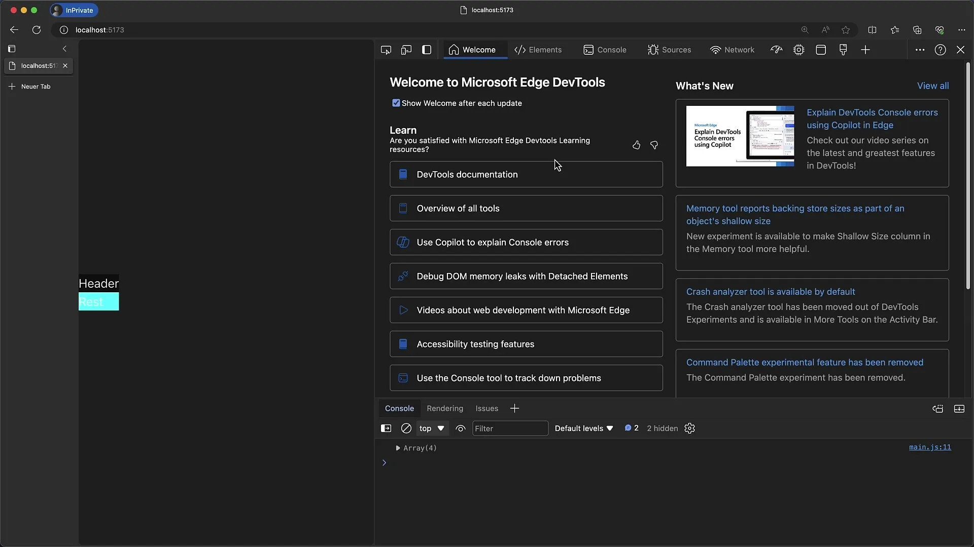Edge Developer Tools in vergelijking met Chrome Developer Tools