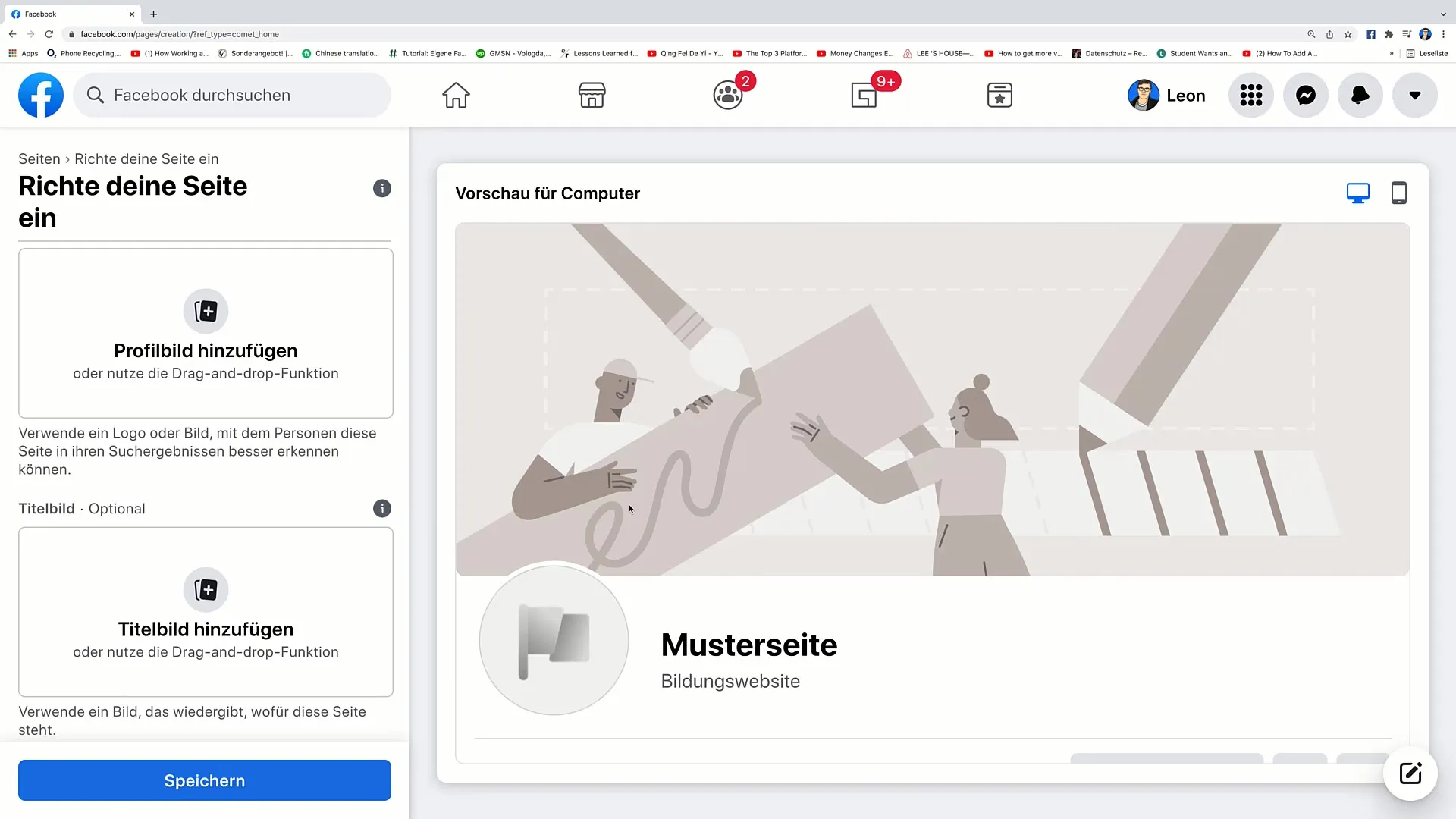 Postup od postupu k vytvoření stránky na Facebooku
