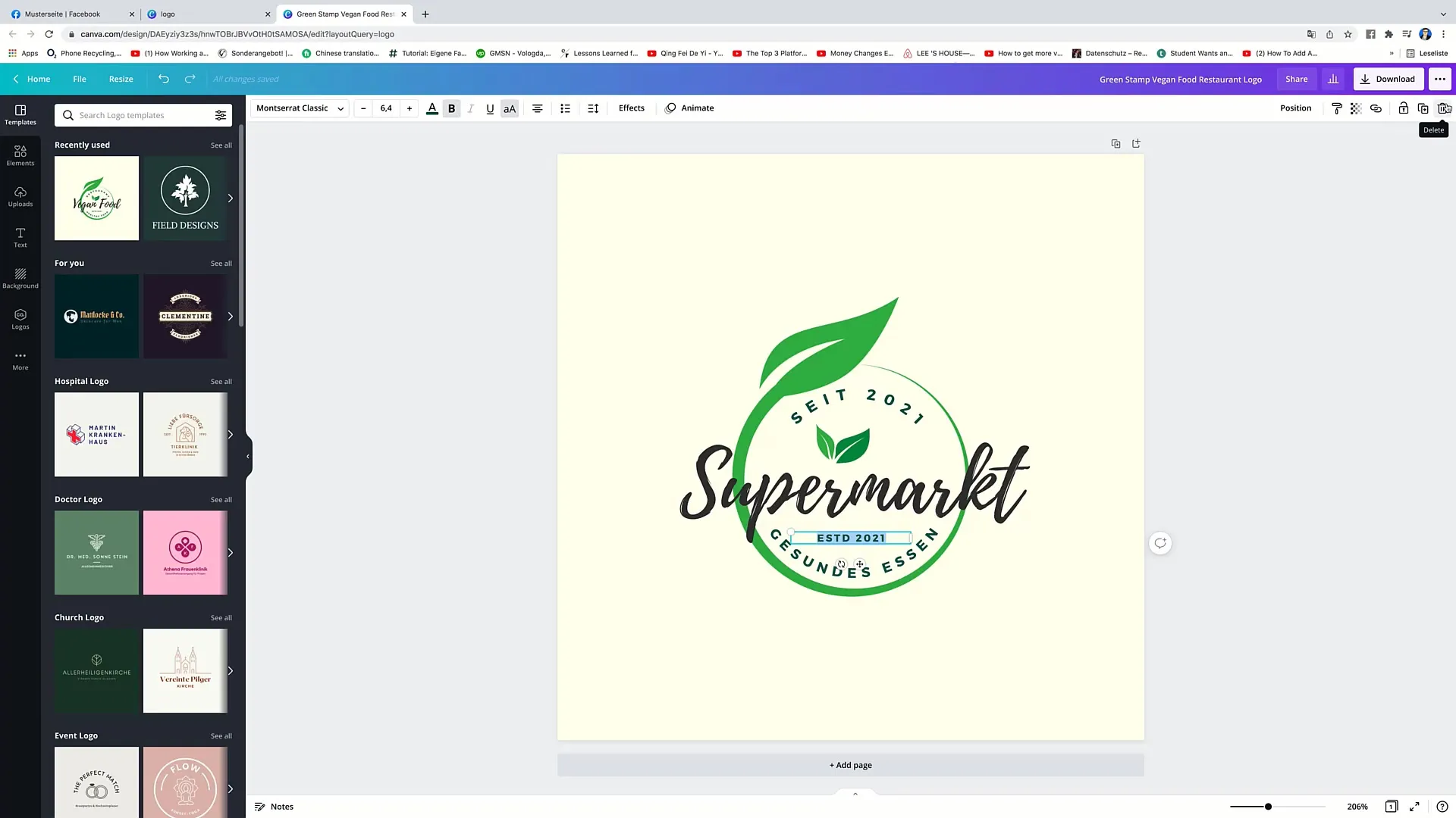 Vytvořit logo v Canvě pro marketing na Facebooku