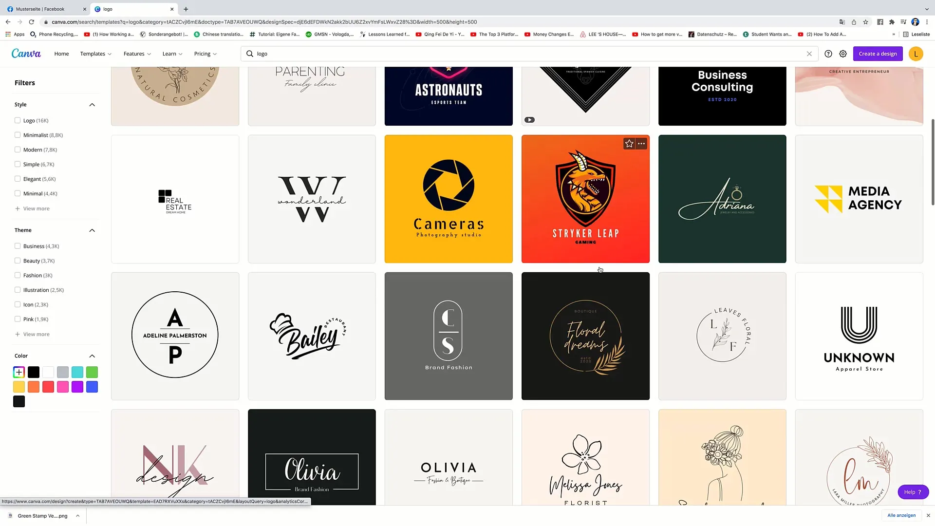 Facebook-Marketing: Vytvoření loga v Canva