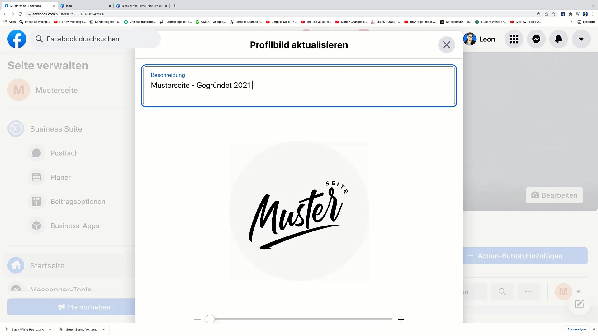 Facebook-Marketing: Vytvoření loga v Canvě