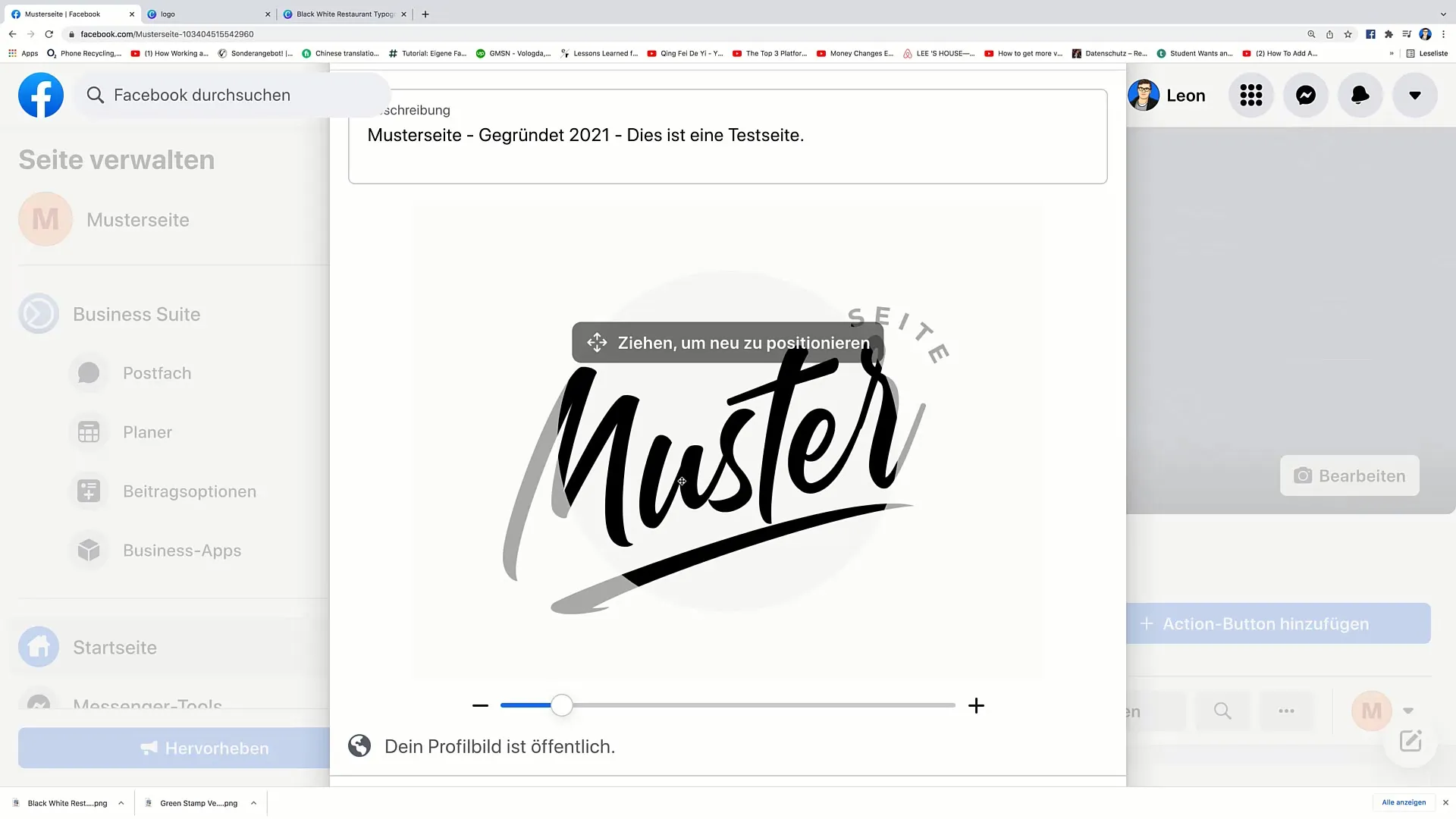 Vytvoření loga na Facebooku v Canvě